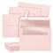 50 Pack Pink A7 Envelopes, 5x7 Size for Mailing Wedding Invitations, Announcements, Bridal Shower, Greeting Cards, Thank You Notes, Rose Gold Foil Lining, Peel &#x26; Stick Seal